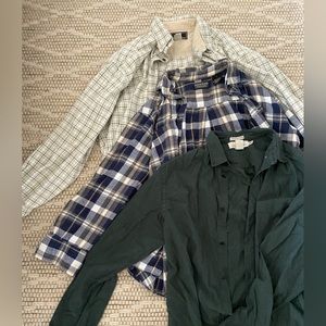 Cozy flannel shirts x3